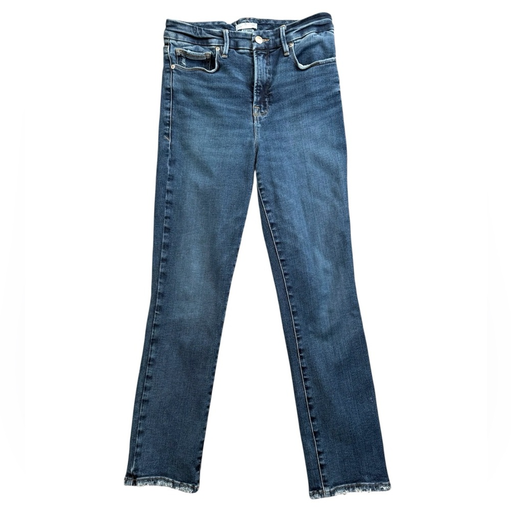 Good American Good Legs Indigo Straight Leg Jeans